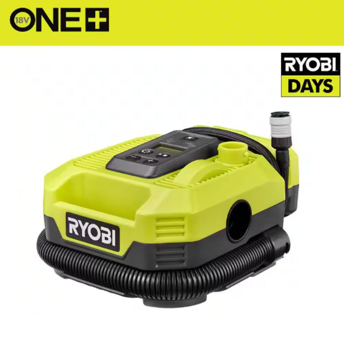 ONE+ 18V Cordless Dual Function Inflator/Deflator (Tool Only) | Inflador y Desinflador Eléctrico Portátil 18V para Autos, Pelotas y Colchones