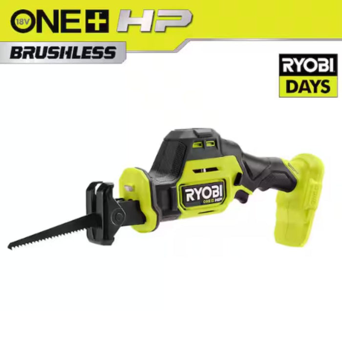 Ryobi - ONE+ HP 18V Sierra Reciprocante Compacta Inalámbrica | Sierra de una mano compacta para cortes rápidos en metal, PVC y madera