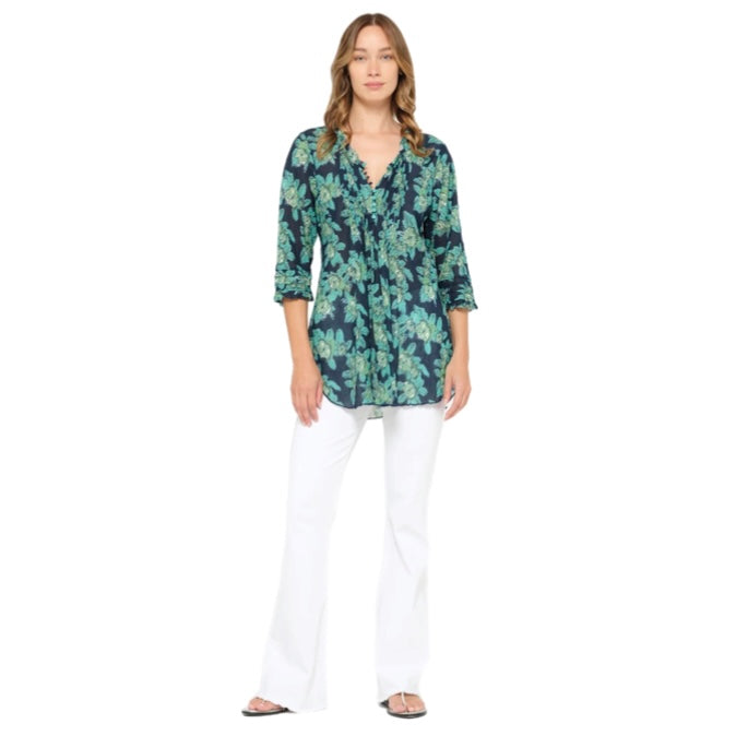 One Season Liguria Poppy Top Navy
