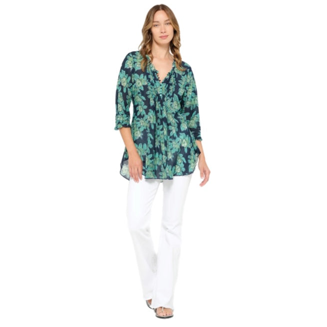 One Season Liguria Poppy Top Navy