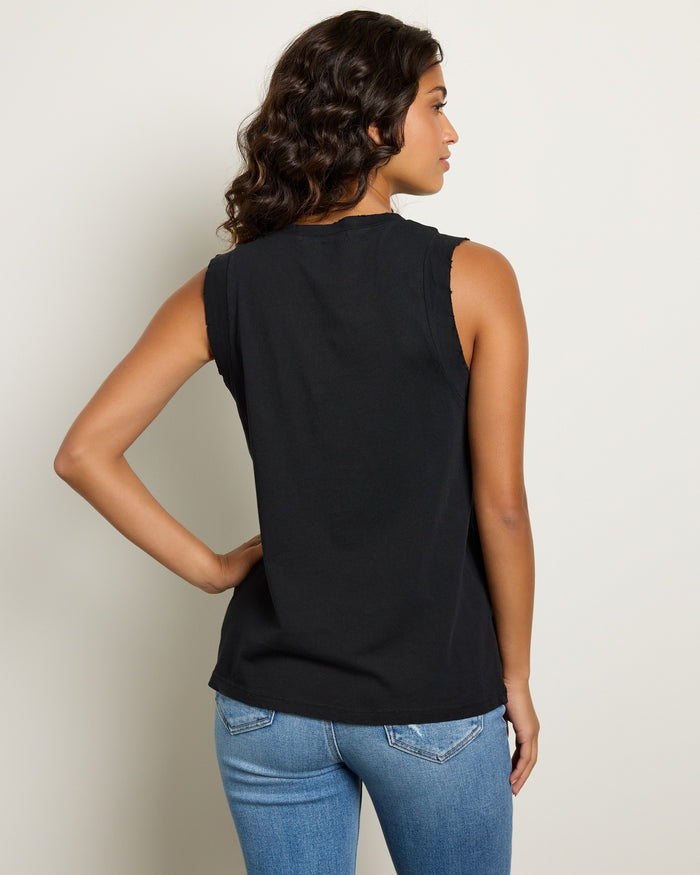 Vintage Black $|& Project Social T Only Count The Happy Hours Tank - SOF Back