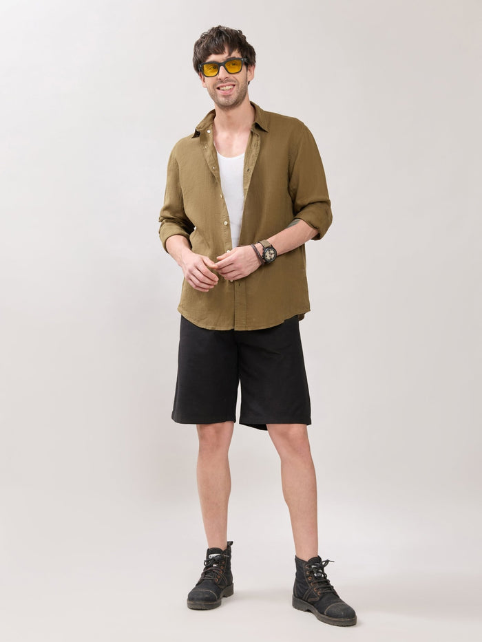 Origin - Regular Fit Shorts-  Black