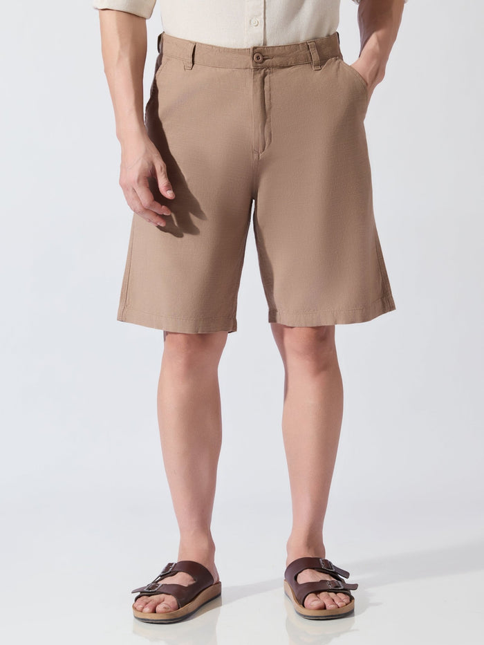 Origin - Regular Fit Shorts-  Brown