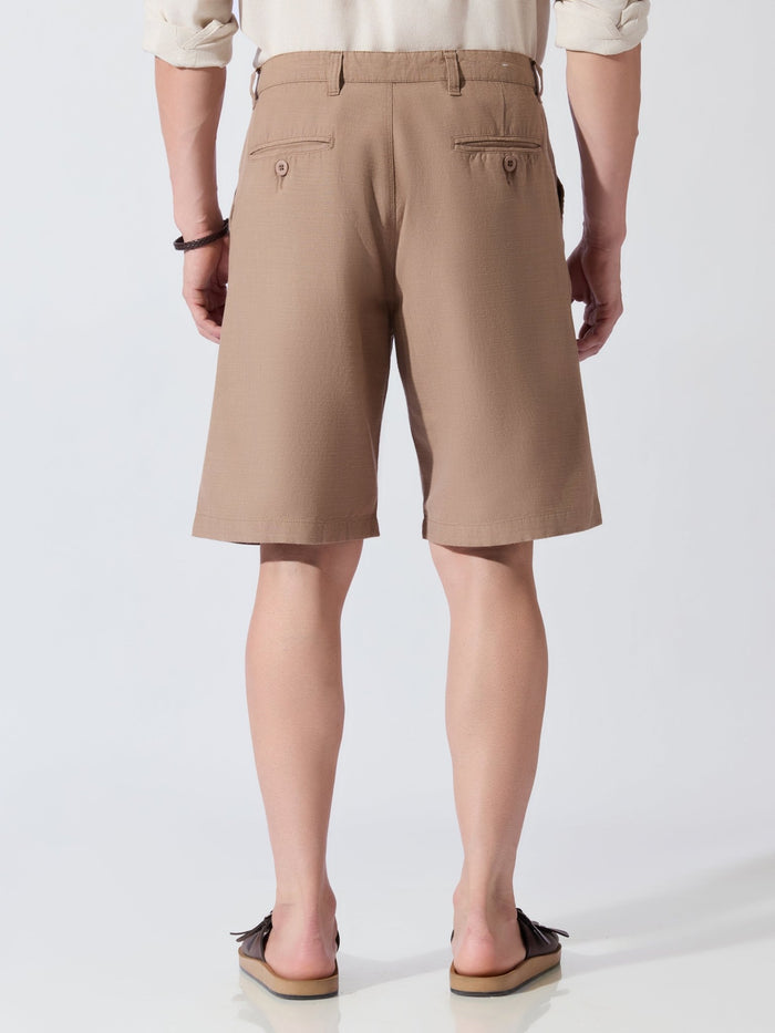 Origin - Regular Fit Shorts-  Brown
