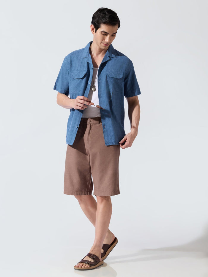 Origin - Regular Fit Shorts-  Coffee