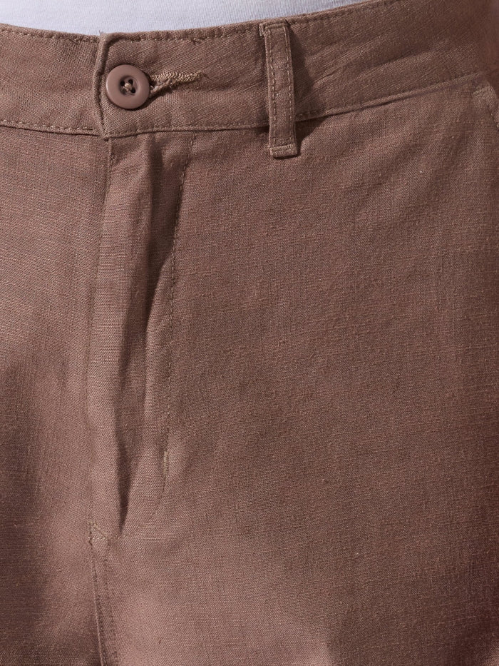 Origin - Regular Fit Shorts-  Coffee