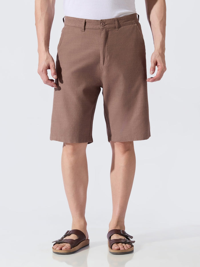 Origin - Regular Fit Shorts-  Coffee