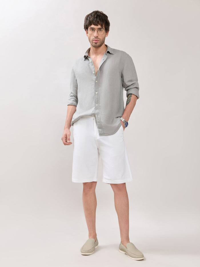 Origin - Regular Fit Shorts-  White