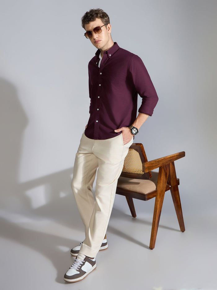 Orren - Slim Fit Cotton Pant - Cream