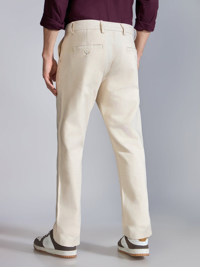 Orren - Slim Fit Cotton Pant - Cream