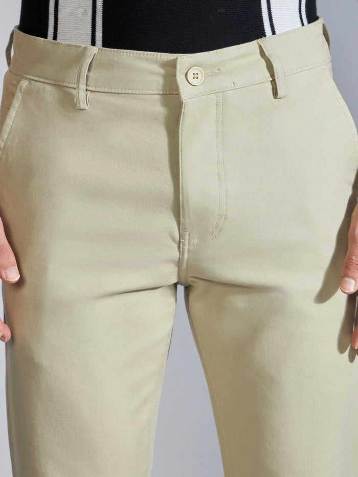 Orren - Slim Fit Cotton Pant - Dusty Yellow