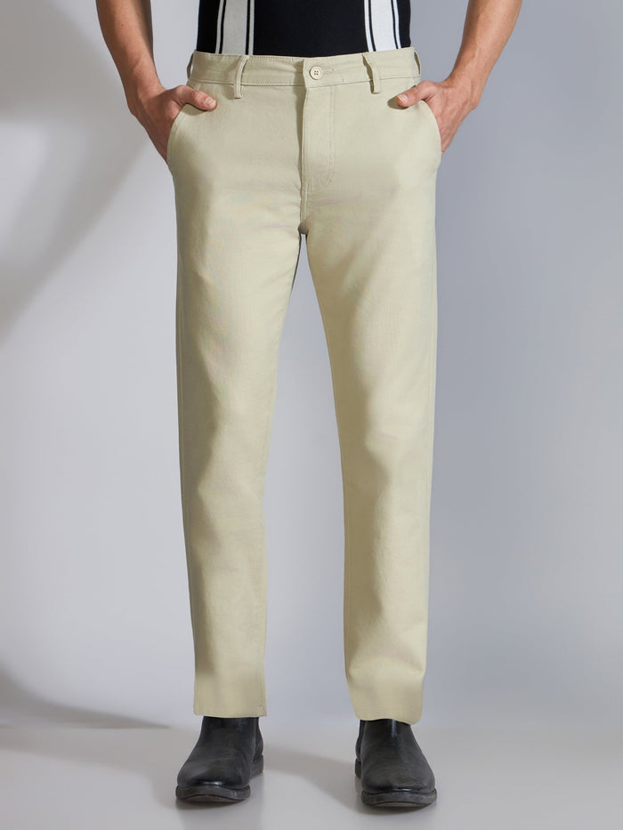 Orren - Slim Fit Cotton Pant - Dusty Yellow