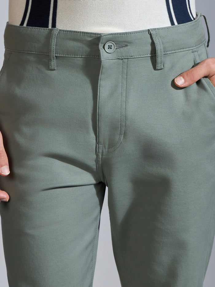 Orren - Slim Fit Cotton Pant - Shale Green