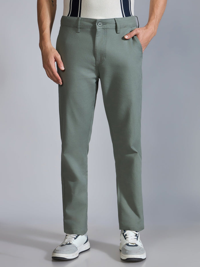 Orren - Slim Fit Cotton Pant - Shale Green