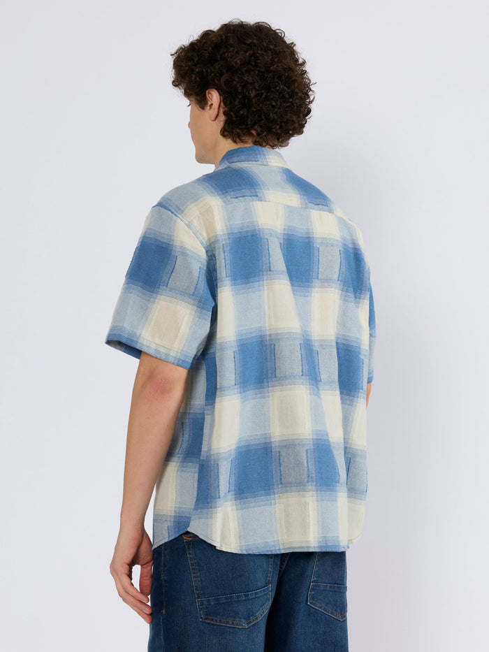 Orvar - Half Sleeve Checks Shirt - Blue