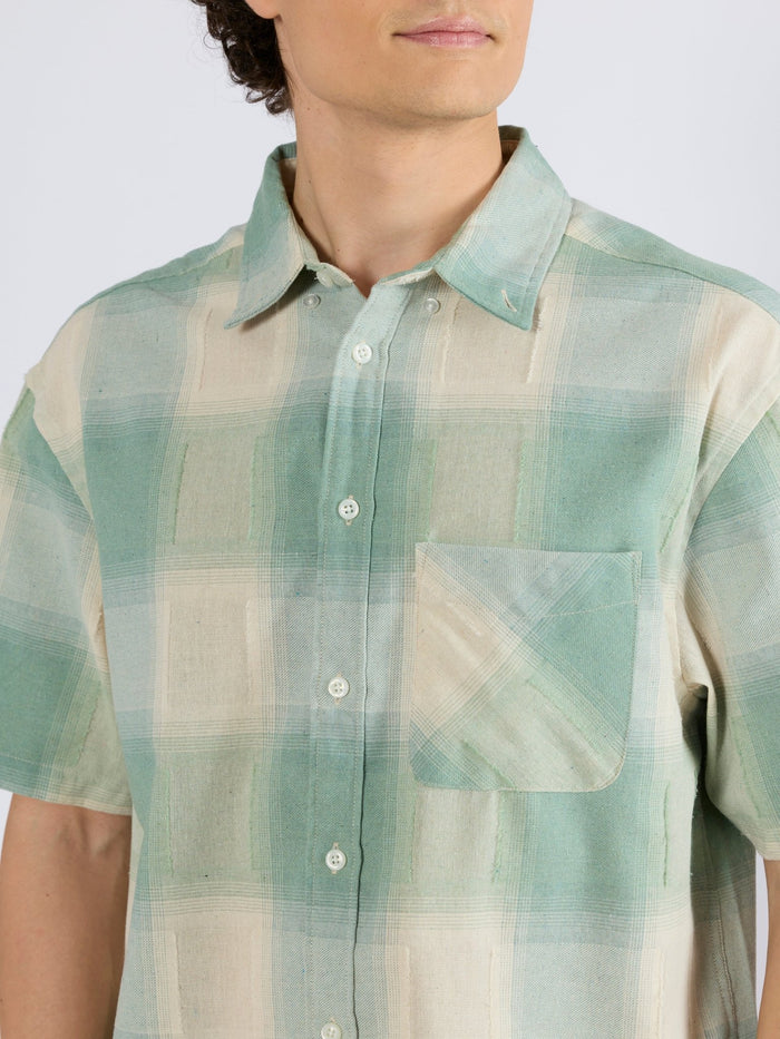 Orvar - Half Sleeve Checks Shirt - Green