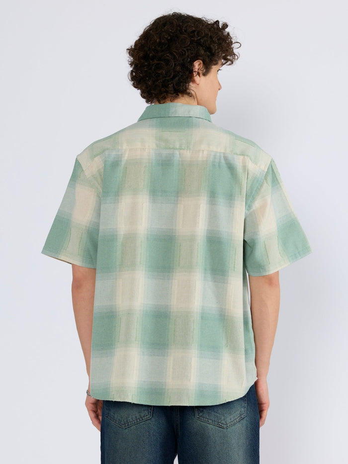 Orvar - Half Sleeve Checks Shirt - Green