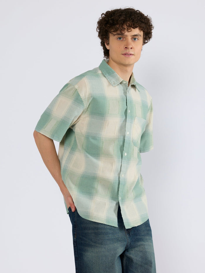 Orvar - Half Sleeve Checks Shirt - Green