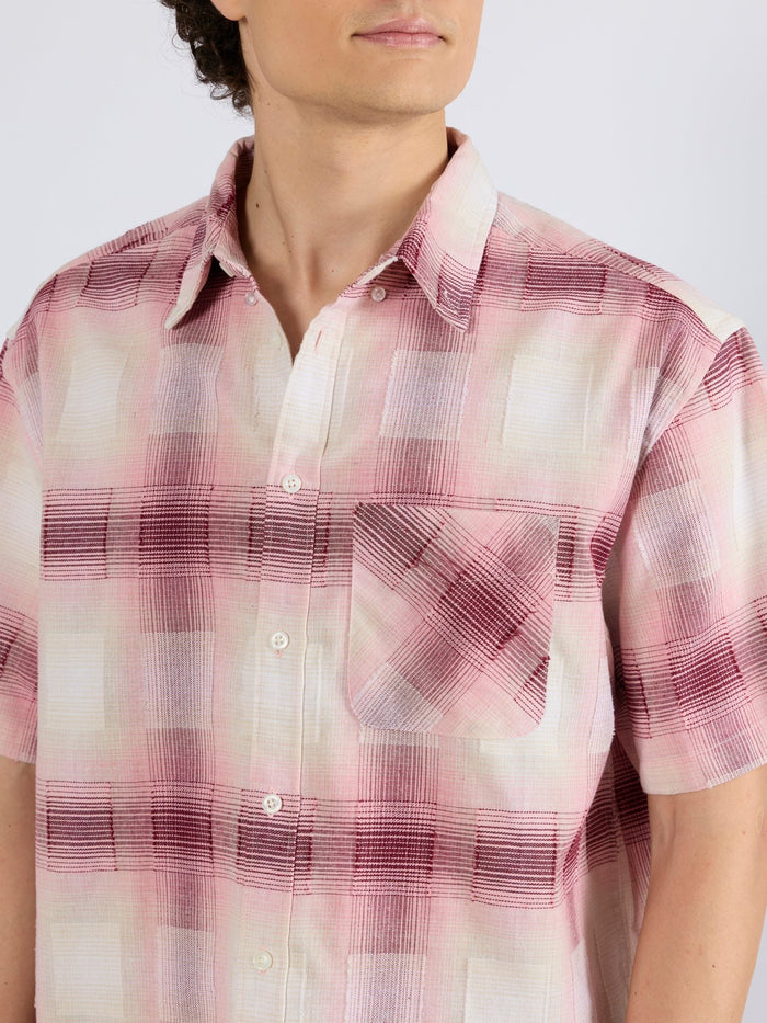 Orvar - Half Sleeve Checks Shirt - Pink