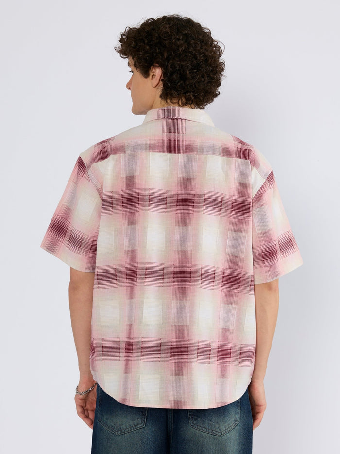 Orvar - Half Sleeve Checks Shirt - Pink