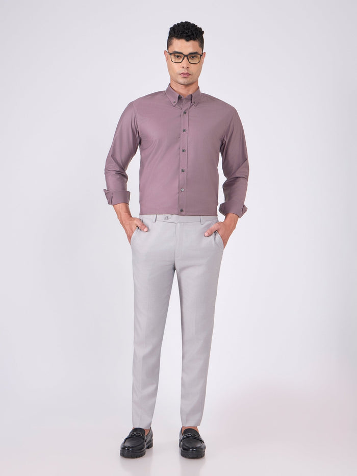 Man wearing Tencel Plain Shirt in  Dusty lavender