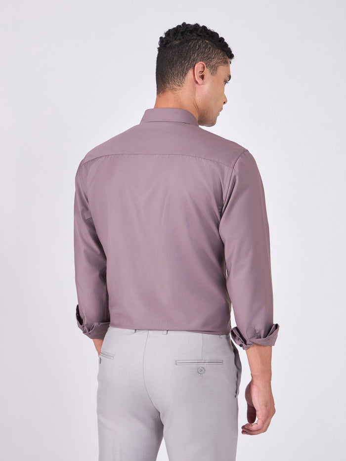 Orville - Tencel Plain Shirt - Dusty Lavender