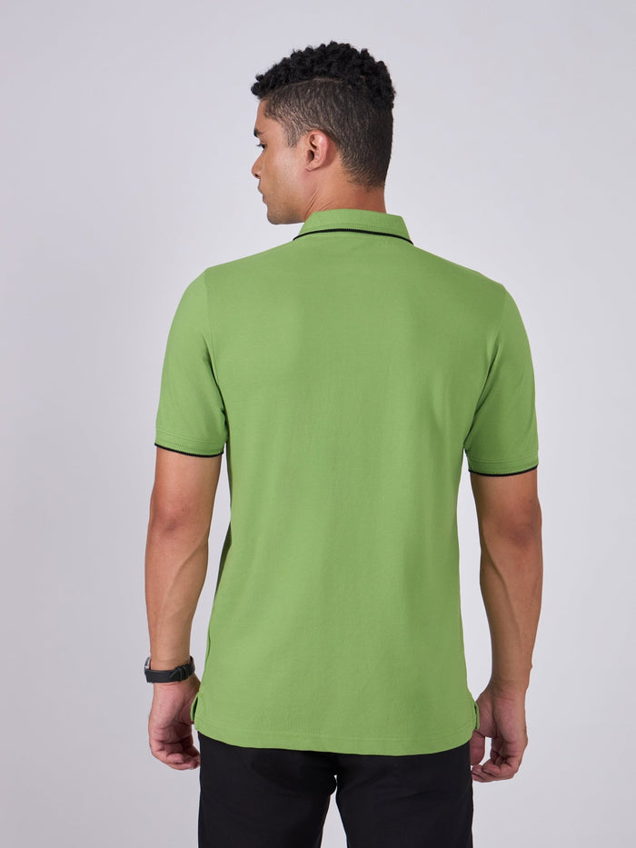 Men's Polo T-Shirt with Contrast Tipping - nephrite