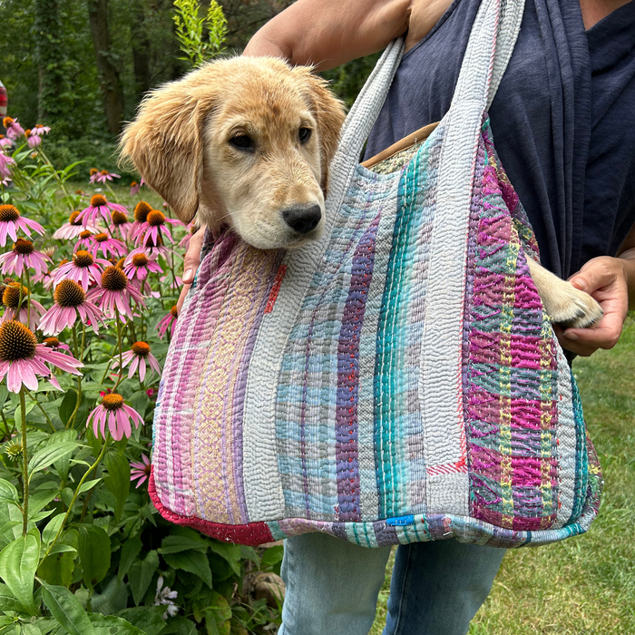 Overnight Kantha Tote Bag | Recycled Sari 100% Cotton