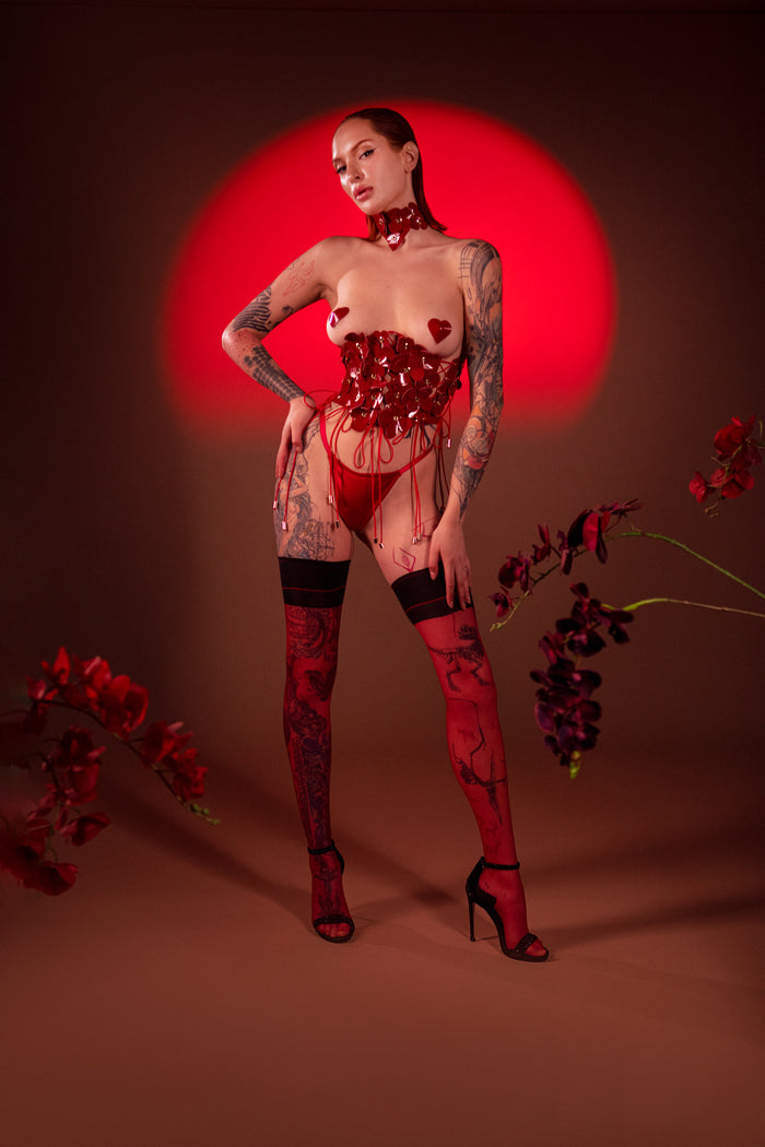 Pansy Red open corset Secret Room