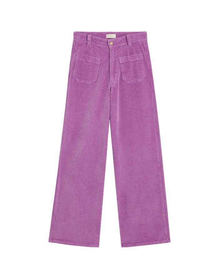 PANTALON JANE VELOURS CORDPURPLE