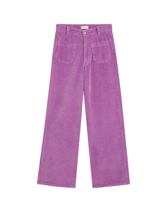 PANTALON JANE VELOURS CORDPURPLE