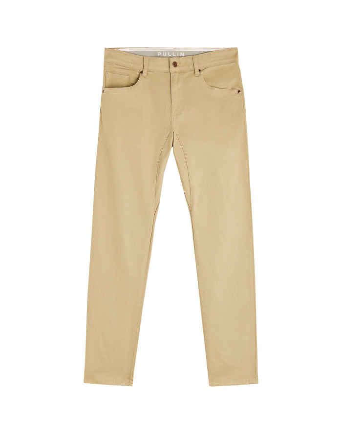pantalon straight cream PULLIN en coton
