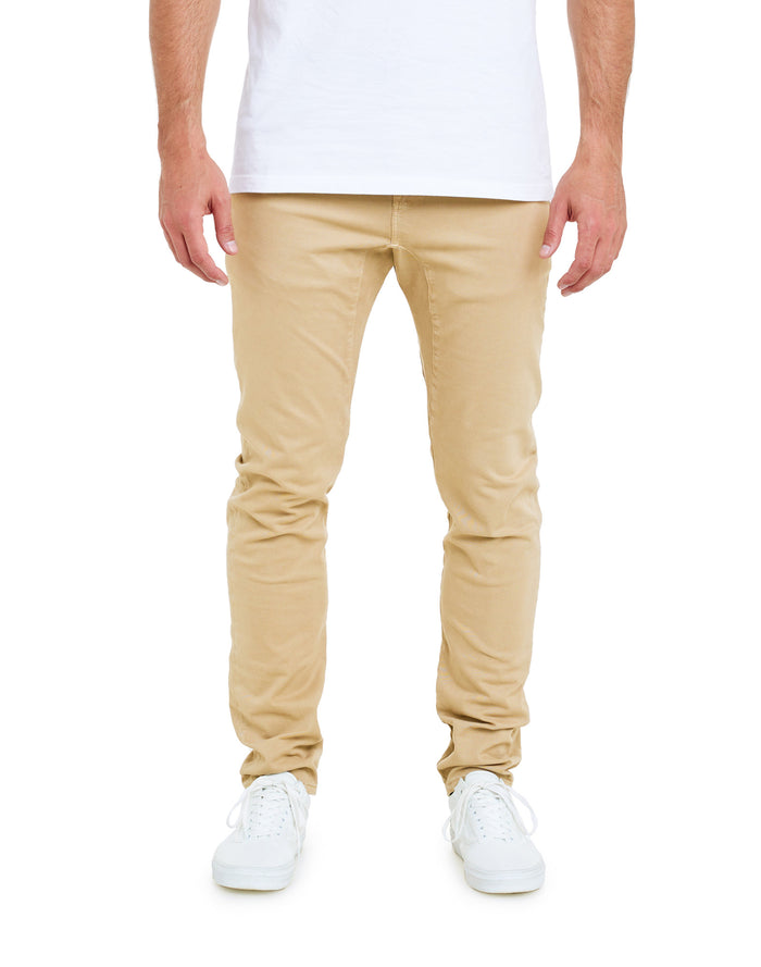 pantalon straight cream PULLIN en coton