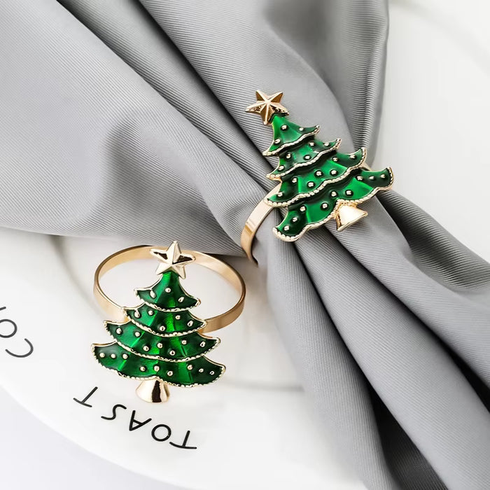 Paquete 6 anillos para servilletas de Navidad