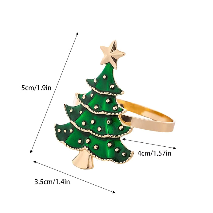 Paquete 6 anillos para servilletas de Navidad