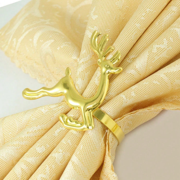 Paquete de 6 Anillos de Servilleta con Renos Navideños