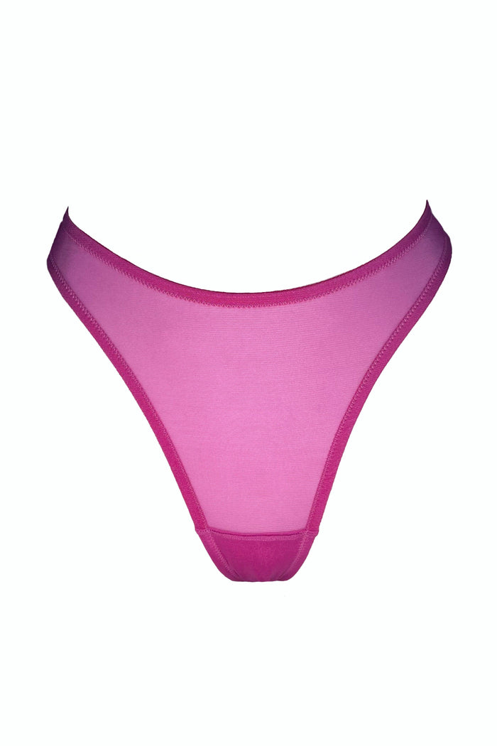 Parabola Fuchsia high waisted thongs - yesUndress