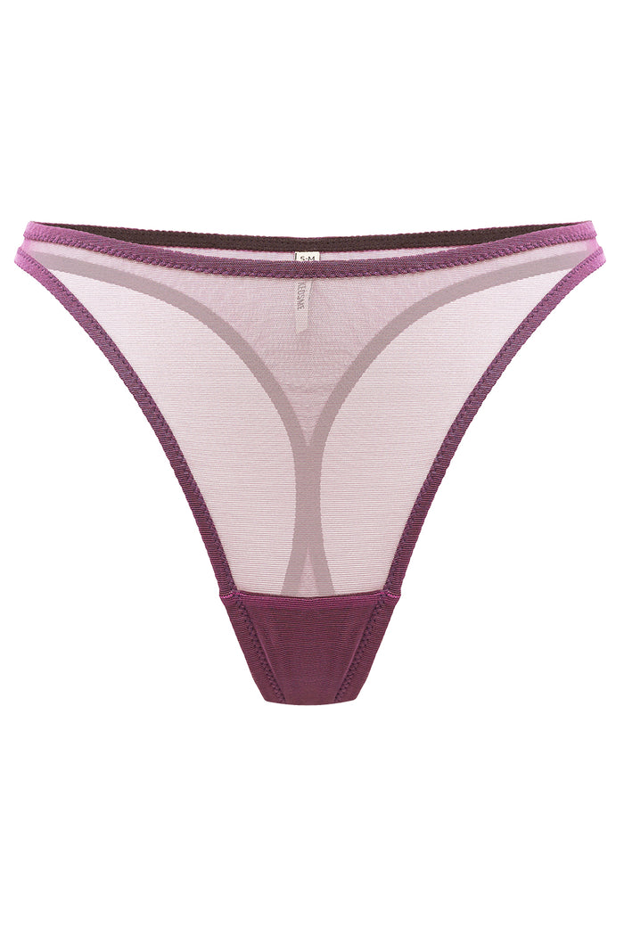 Parabola Plum high waisted thongs