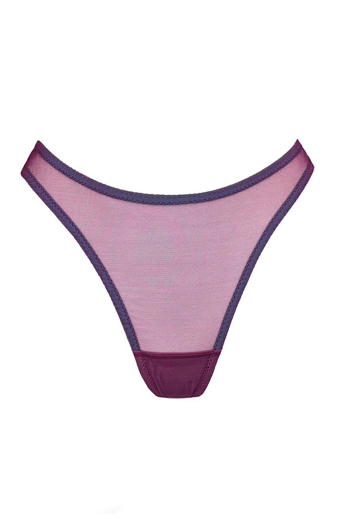 Parabola Plum high waisted thongs