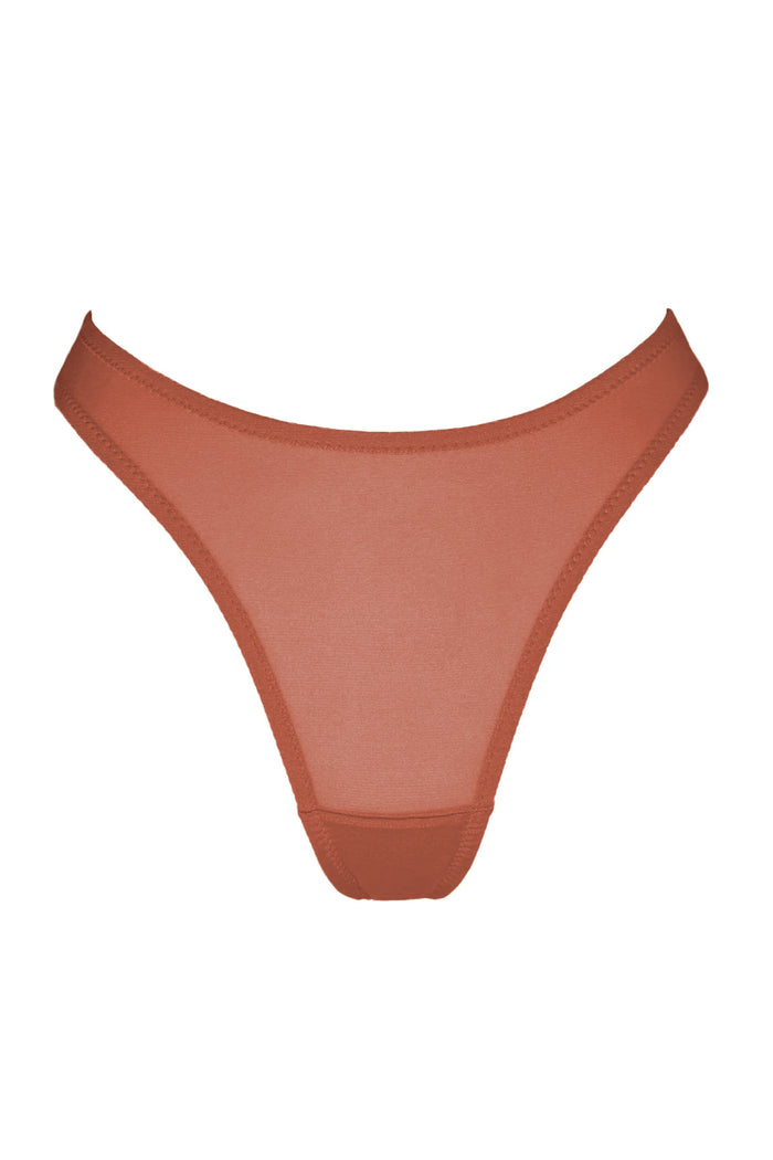 Parabola Terracotta high waisted thongs