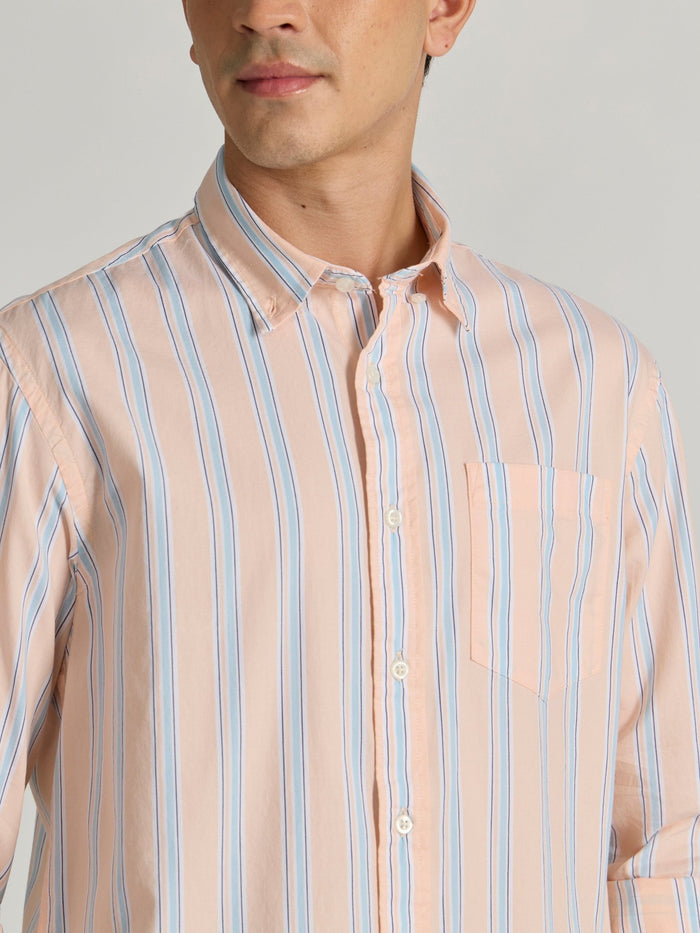 Men's Striped Shirt in peach