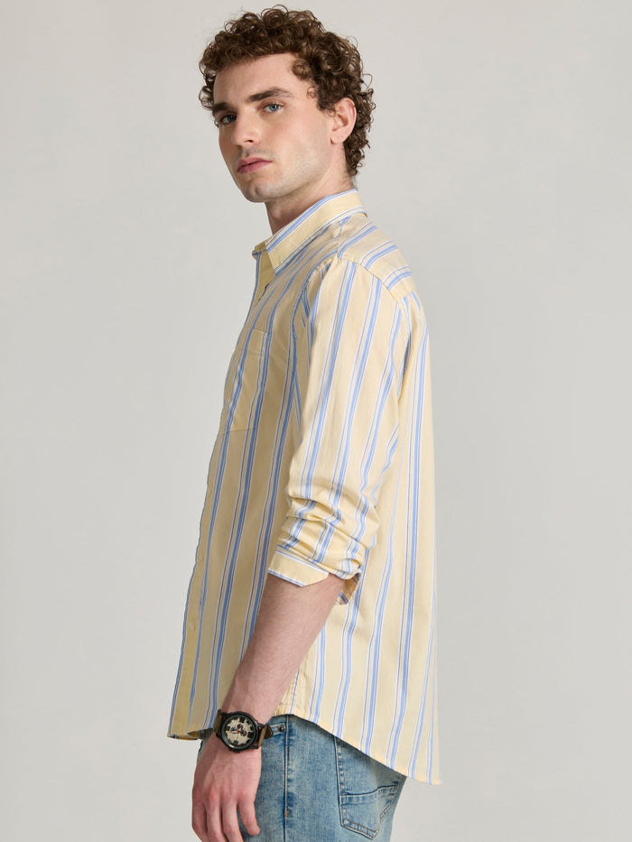 Men's Striped Shirt in yellow
