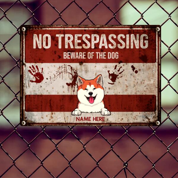 Pawzity Beware Of The Dogs Metal Yard Sign, Gifts For Dog Lovers, No Trespassing Funny Warning Signs
