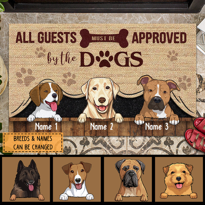 Pawzity Personalized Doormat, Gifts For Dog Lovers, All Guests Must Be Approved By The Dogs Outdoor Door Mat