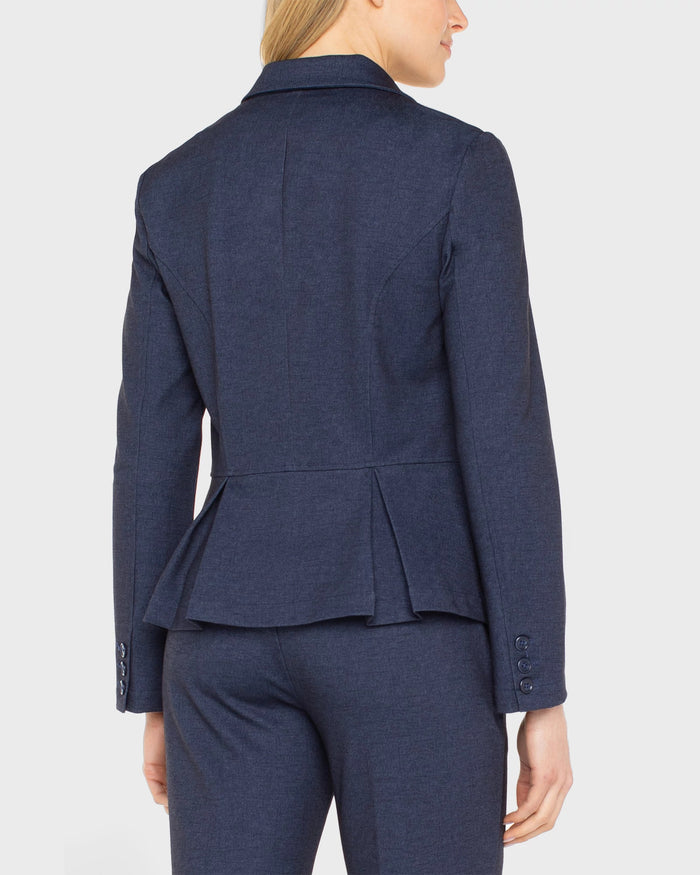 Navy Dusk $|& Liverpool Peplum Blazer - Hanger Side