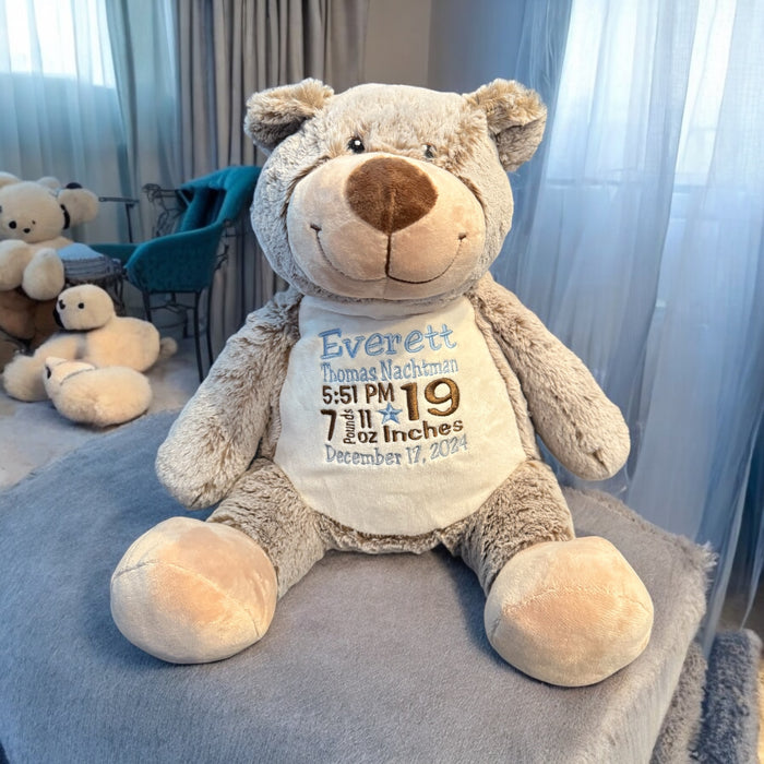 Personalized Bear Cubbie, Stuffed Animal