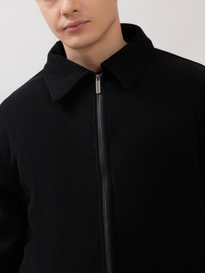 Petal - Relaxed Zip Jacket - Black