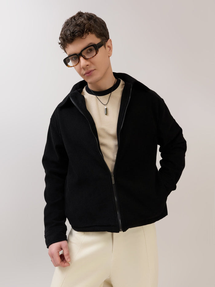 Petal - Relaxed Zip Jacket - Black