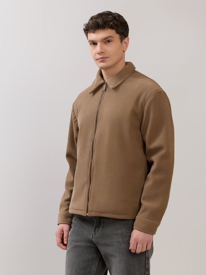 Petal - Relaxed Zip Jacket - Brown