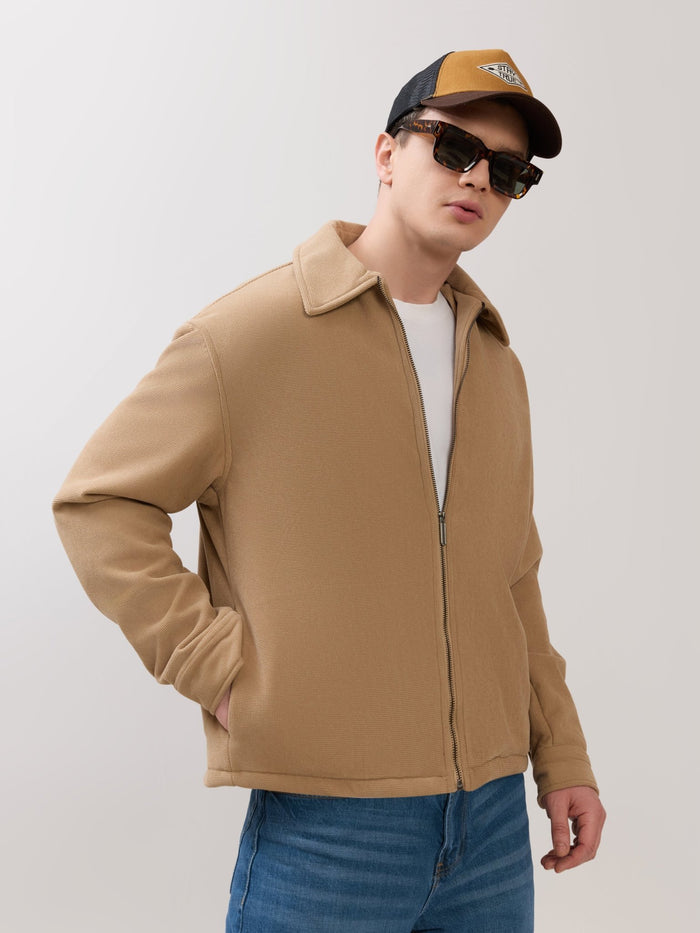 Petal - Relaxed Zip Jacket - Light Brown